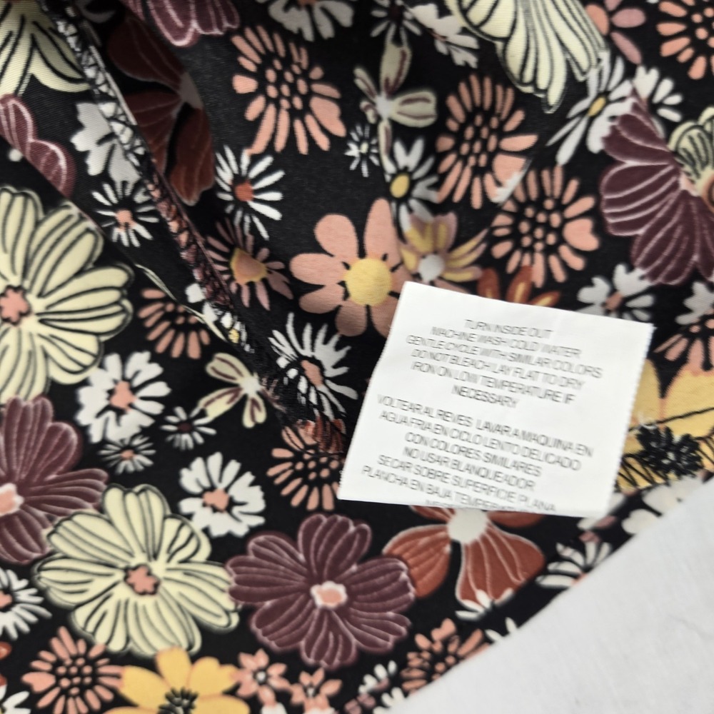 Lily Rose A-Line Dress Large Floral Polyester Spaghetti Straps Stretchy Back - Picture 6 of 11
